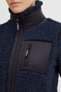 OXMO Westen Plüschweste Oxelinor Frauen Blau -OXMO Verkaufs-Shop 95339afdba6f114704eaf46f1f2cc7b5