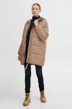 OXMO Winterjacken Winterjacke Bodil Frauen Dunkelbeige / Braun -OXMO Verkaufs-Shop 957e91271cb1dfc57a4b067ac645edcc