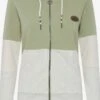 OXMO Sweatjacken Sweatshirtjacke Kate Frauen Hellgrün