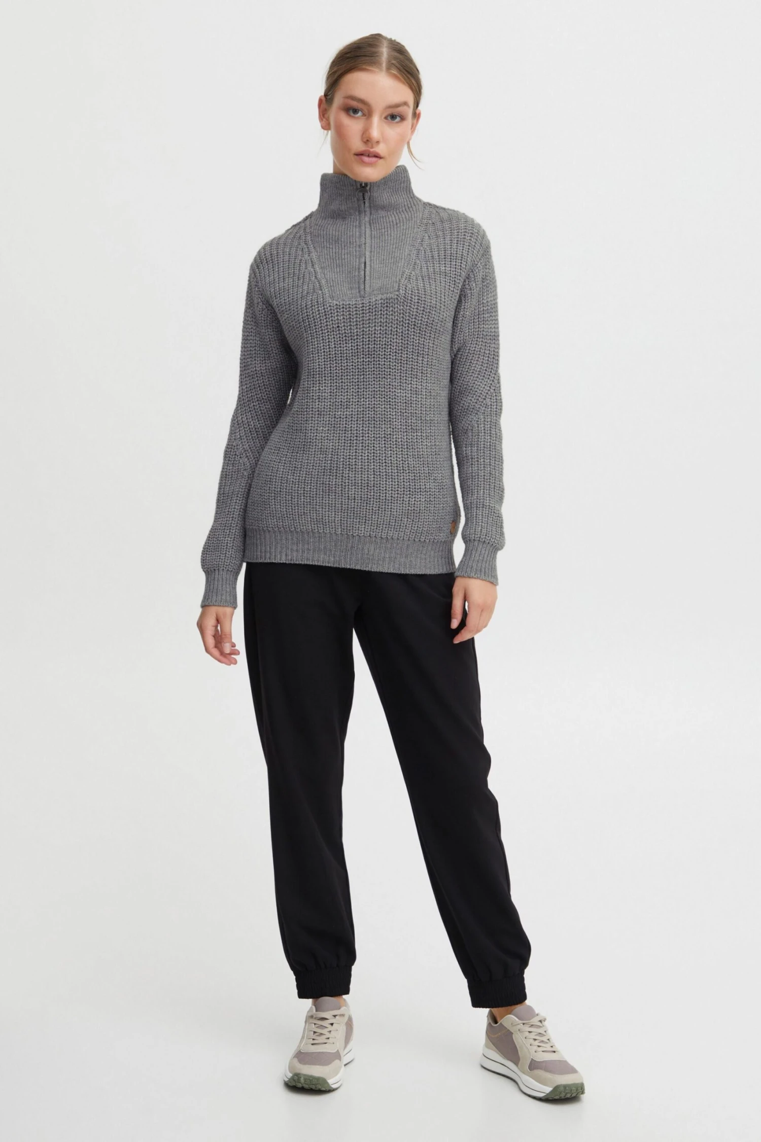 OXMO Rollkragenpullover Pullover Nancy Frauen Graumeliert 4 OXMO Rollkragenpullover Pullover Nancy Frauen Graumeliert – Bild 4