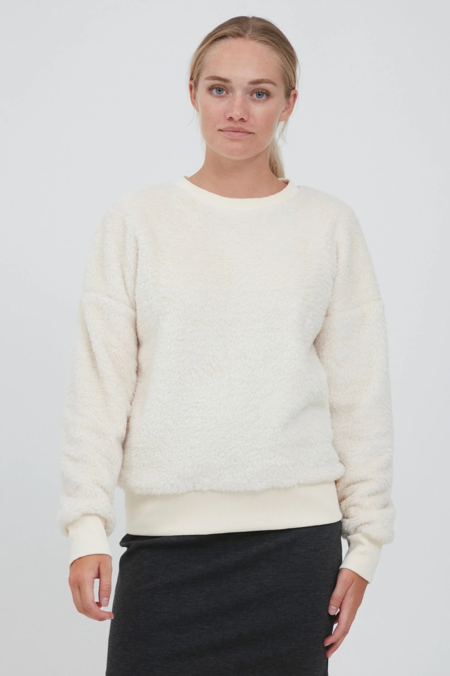 OXMO Pullover Rundhalspullover ANNICA Frauen Weiß 2 OXMO Pullover Rundhalspullover ANNICA Frauen Weiß – Bild 2