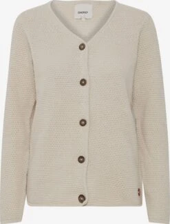 OXMO Strickjacken Strickjacke Oxhelga Frauen Beige