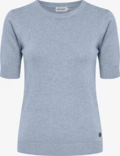 OXMO Pullover Strickpullover Helin Frauen Blau