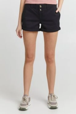 OXMO Shorts Regular Chinoshorts Piera Frauen Schwarz -OXMO Verkaufs-Shop 9c57a6a086bfe44b5b772cbac124a6ad