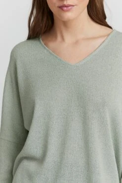 OXMO Basic Pullover Strickpullover Katla Frauen Blau -OXMO Verkaufs-Shop 9ea7f1229ee1878248a049a9d2ca8c7d
