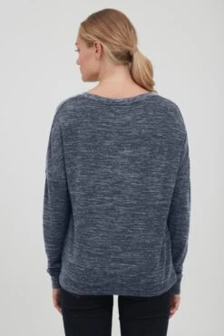 OXMO Sweatshirts Sweatshirt Benta Frauen Taubenblau / Dunkelblau -OXMO Verkaufs-Shop 9eadb36febd70d60110e35b426571c55