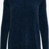 OXMO Feinstrickpullover Pullover Elvina Frauen Dunkelblau
