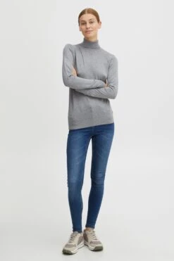 OXMO Rollkragenpullover Pullover Frauen Graumeliert 9 OXMO Rollkragenpullover Pullover Frauen Graumeliert -OXMO Verkaufs-Shop a239555f6c3b1d41eb42f19bfb22514a