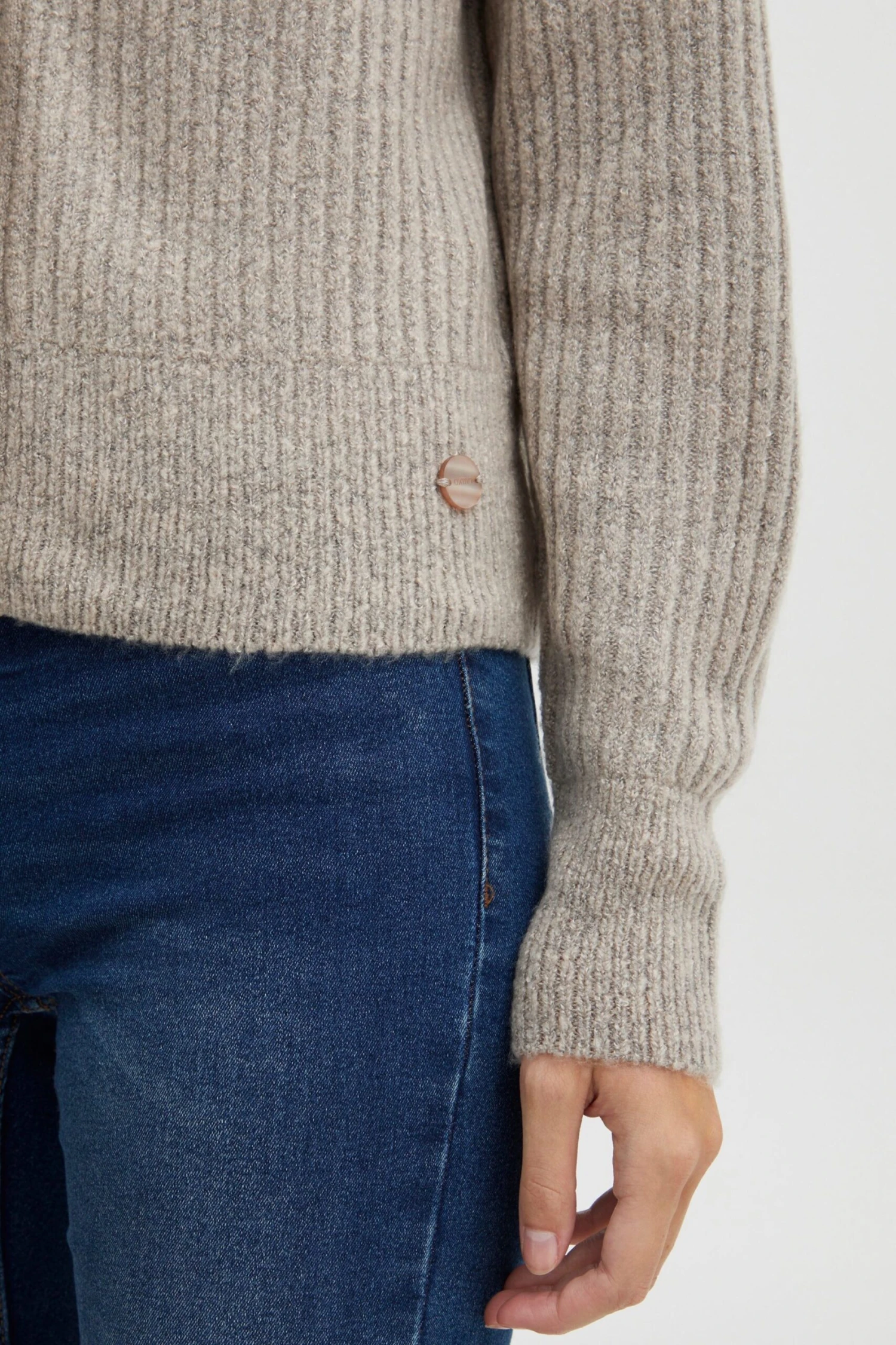 OXMO Strickjacken Strickjacke Frauen Grau 4 OXMO Strickjacken Strickjacke Frauen Grau – Bild 4