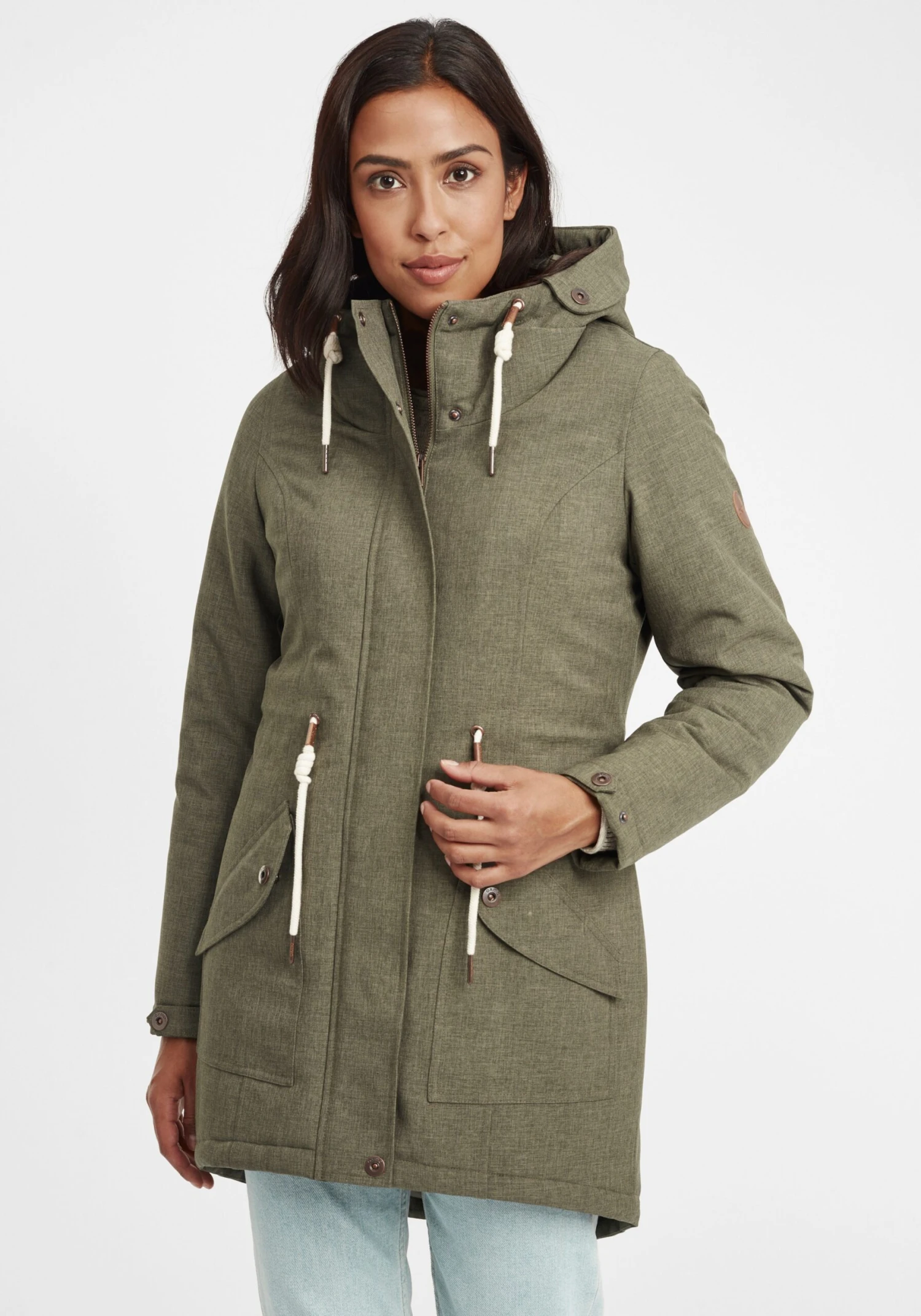 OXMO Jacken Parka Melly Frauen Khaki 2 OXMO Jacken Parka Melly Frauen Khaki – Bild 2
