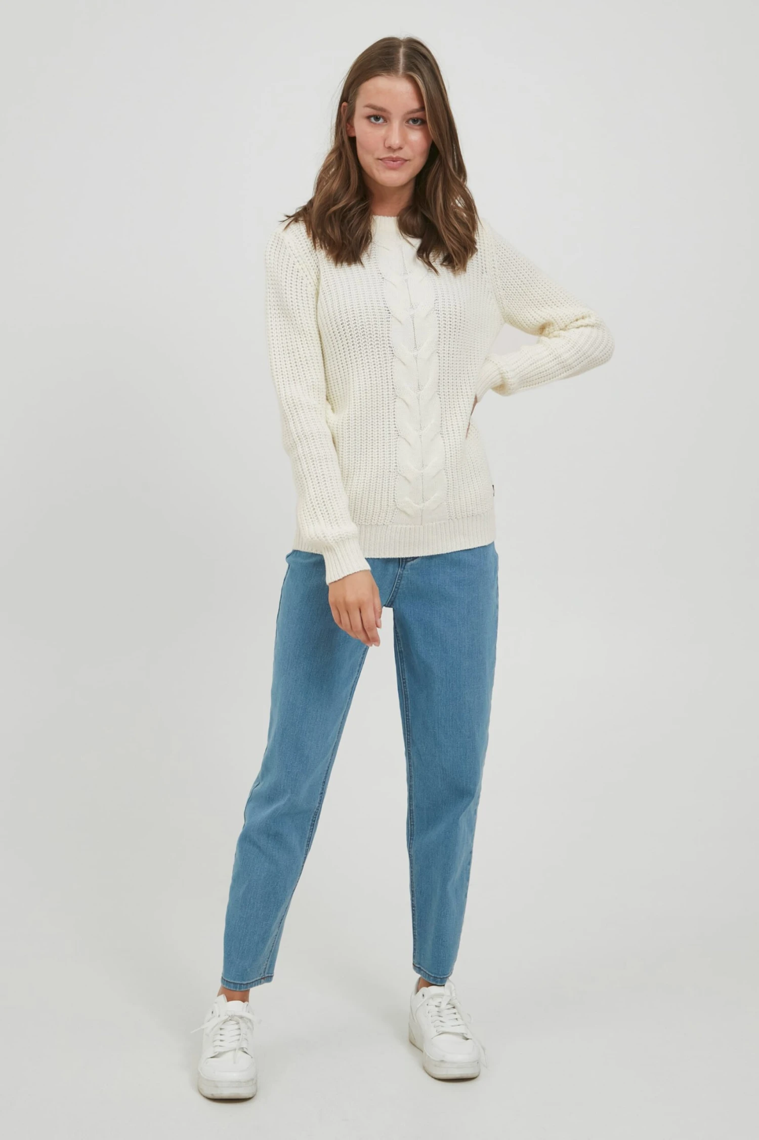 OXMO Feinstrickpullover Pullover Natasja Frauen Weiß 3 OXMO Feinstrickpullover Pullover Natasja Frauen Weiß – Bild 3
