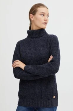OXMO Pullover Strickpullover Nanna Frauen Dunkelblau -OXMO Verkaufs-Shop a7f1a23a4433a320e8fea74e809cfa31