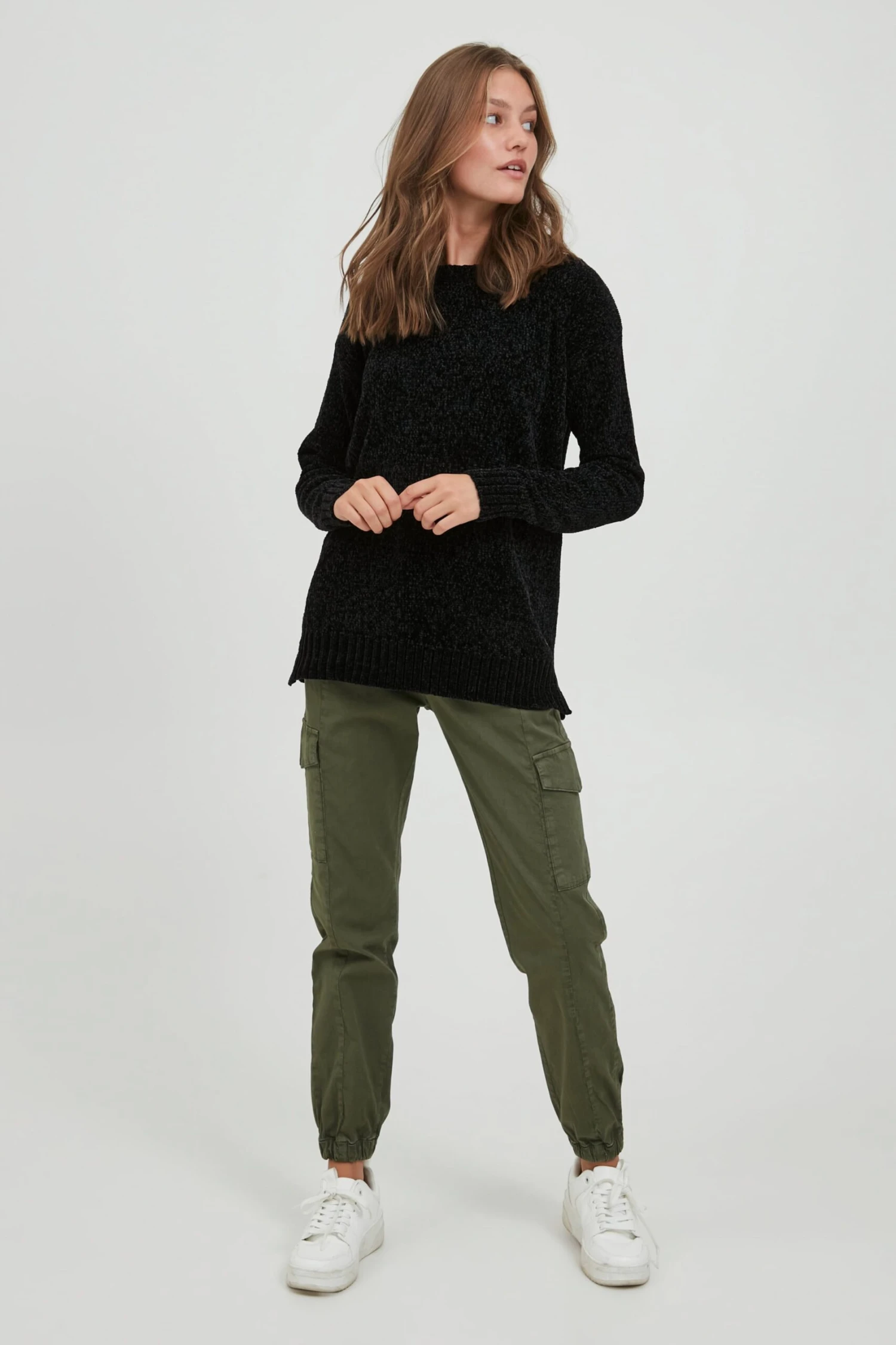 OXMO Feinstrickpullover Pullover Elvina Frauen Schwarz 3 OXMO Feinstrickpullover Pullover Elvina Frauen Schwarz – Bild 3