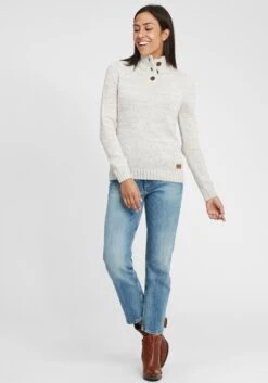 OXMO Rollkragenpullover Strickpullover Philicita Frauen Grau -OXMO Verkaufs-Shop abaf6f294cf75d8200c22046f86db0f5