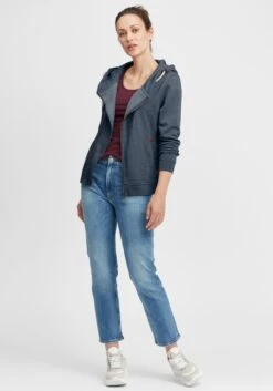 OXMO Sweatjacken Kapuzensweatjacke Vicky Frauen Blau / Dunkelblau -OXMO Verkaufs-Shop acb4337aa4942fd7fd074e8e8642f812