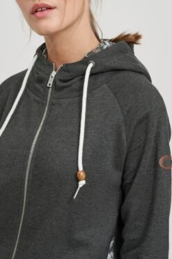 OXMO Sweatjacken Kapuzensweatjacke ULLA Frauen Dunkelgrau -OXMO Verkaufs-Shop ad21fe9a2bccf239b5a4a9aead1c2589