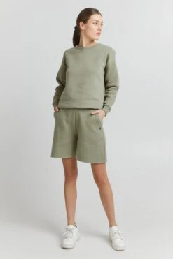 OXMO Shorts Wide Leg Sweatshorts Hope Frauen Grün -OXMO Verkaufs-Shop ada214c0368d8305ef6345e1e64b3f53