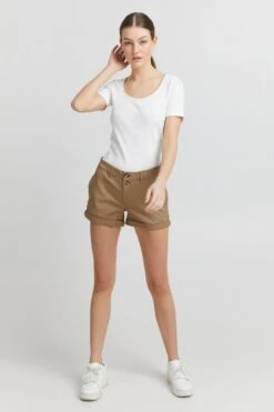OXMO Shorts Regular Chinoshorts Piera Frauen Beige -OXMO Verkaufs-Shop af0f0e884cc512ef3aaba643dfff3581