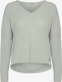 OXMO Basic Pullover Strickpullover Katla Frauen Blau