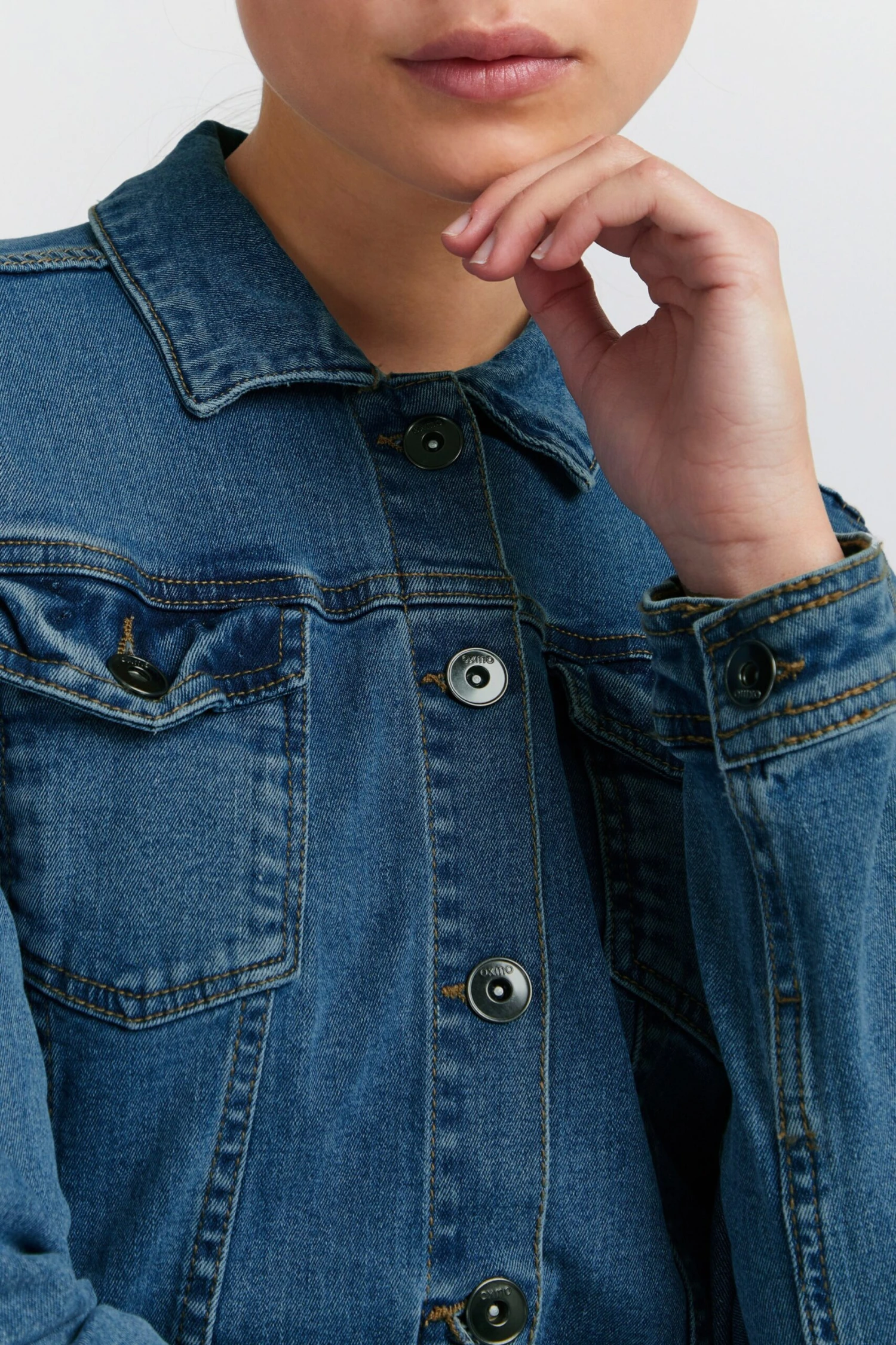 OXMO Jeansjacken Jeansjacke Fria Frauen Blau 5 OXMO Jeansjacken Jeansjacke Fria Frauen Blau – Bild 5