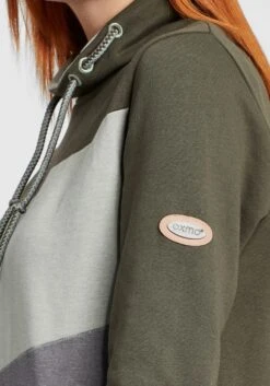 OXMO Pullover Hoodie Agda Frauen Grau / Oliv -OXMO Verkaufs-Shop b2cf587185a0a3ed4f6d1e815eb6a2a5