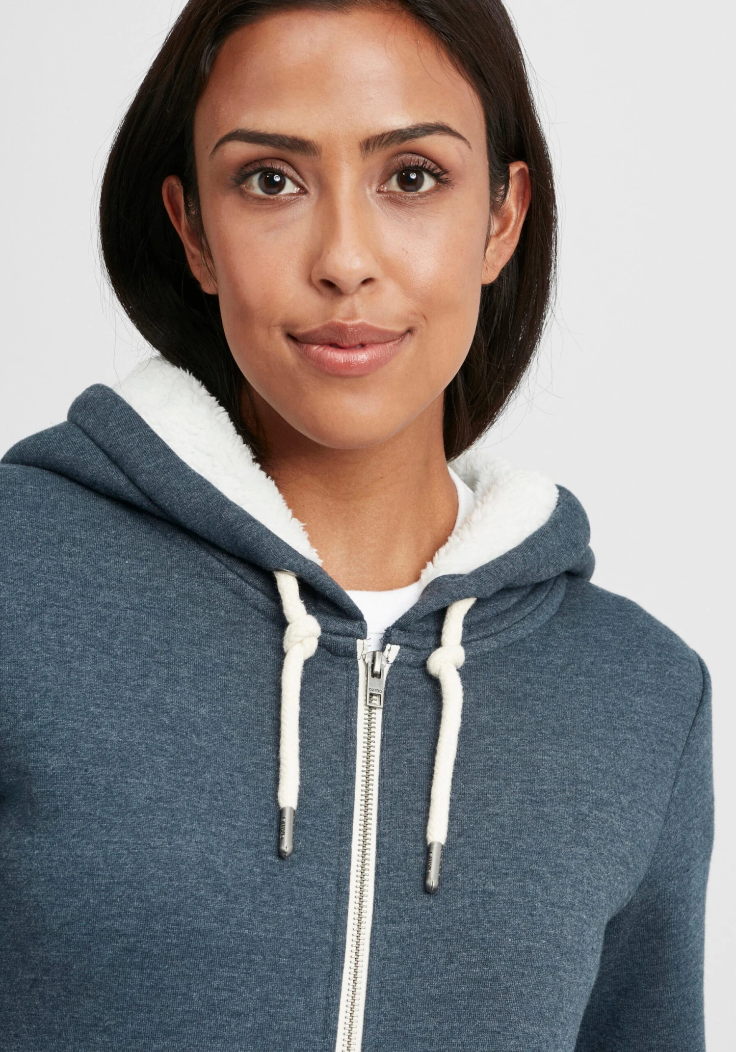 OXMO Sweatjacken Sweatjacke Binja Frauen Blau 5 OXMO Sweatjacken Sweatjacke Binja Frauen Blau – Bild 5