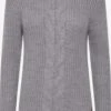 OXMO Feinstrickpullover Pullover Natasja Frauen Graumeliert