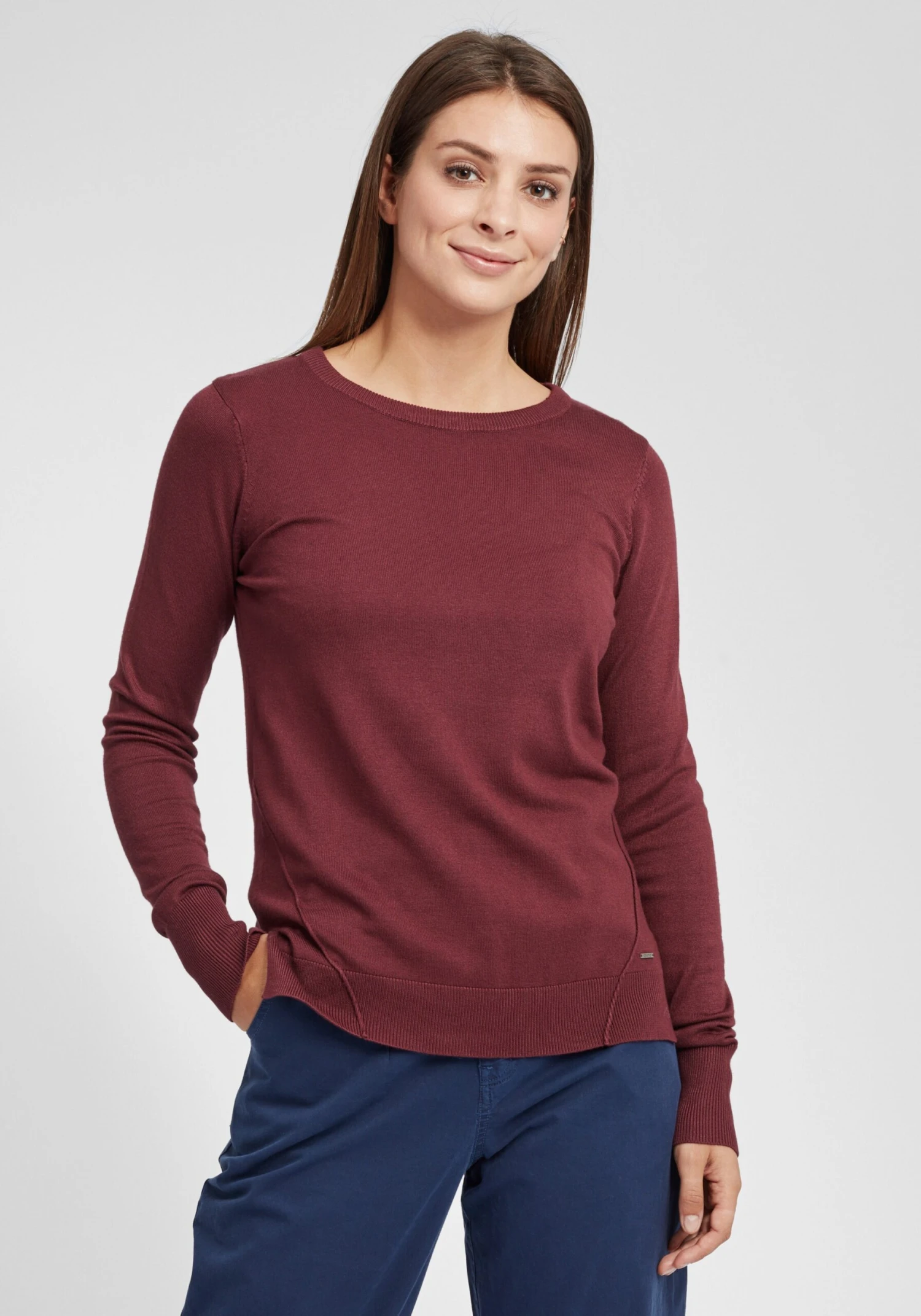 OXMO Basic Pullover Pullover Winova Frauen Braun 2 OXMO Basic Pullover Pullover Winova Frauen Braun – Bild 2
