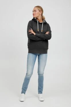 OXMO Pullover Kapuzenpullover ULRIKA Frauen Dunkelgrau -OXMO Verkaufs-Shop b472b9e327bc033c887d182c2bd44a9c