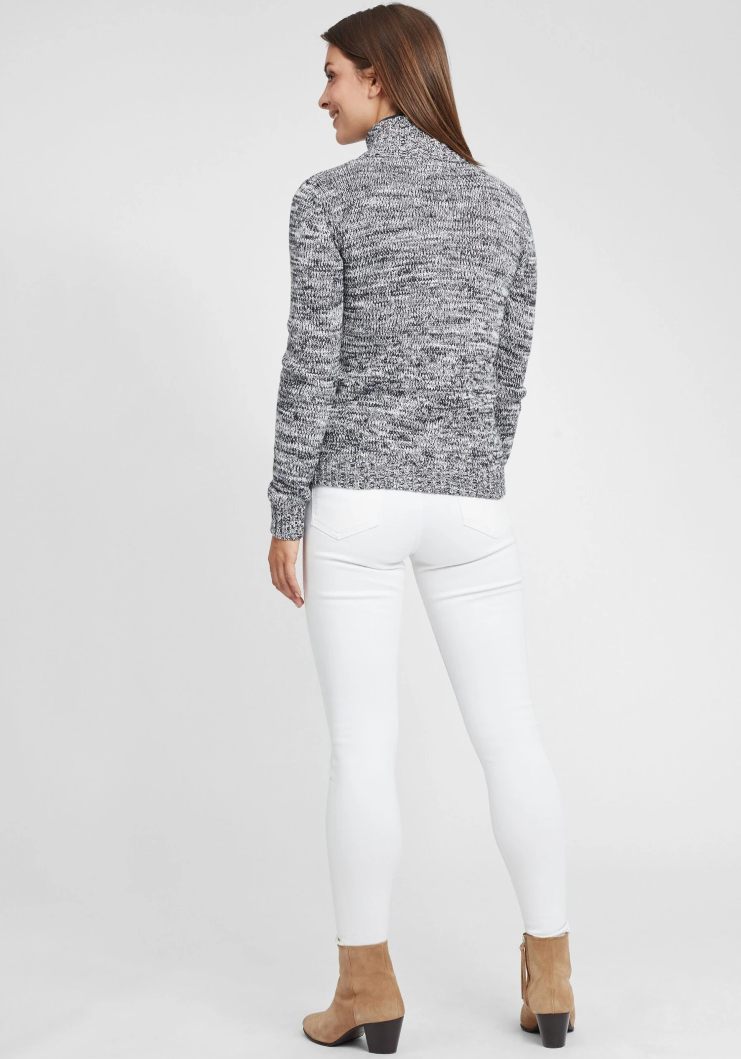 OXMO Strickjacken Strickjacke Phenix Frauen Blau / Grau 4 OXMO Strickjacken Strickjacke Phenix Frauen Blau / Grau – Bild 4