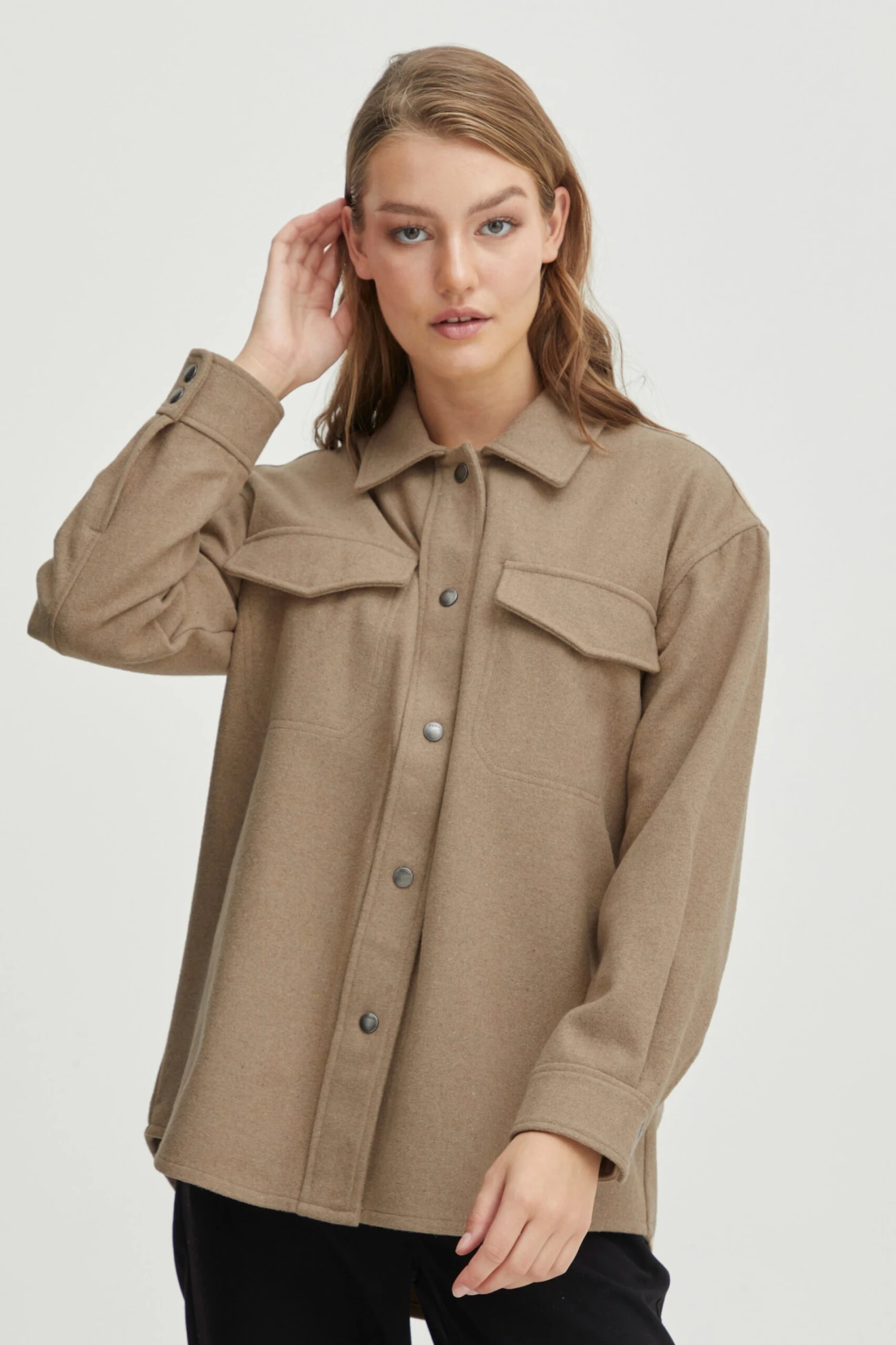 OXMO Übergangsjacken Übergangsjacke "OXValen" Frauen Beigemeliert 2 OXMO Übergangsjacken Übergangsjacke "OXValen" Frauen Beigemeliert – Bild 2