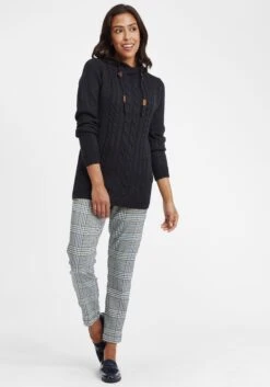 OXMO Kapuzenpullover Strickpullover Cable Frauen Schwarz 8 OXMO Kapuzenpullover Strickpullover Cable Frauen Schwarz -OXMO Verkaufs-Shop b5e39b7324a54b4d5907dc3f56deb8b9