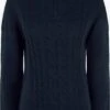 OXMO Rollkragenpullover Strickpullover Carry Frauen Blau