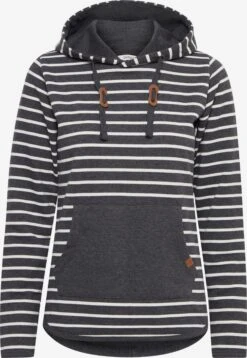 OXMO Kapuzenpullover Hoodie CARINA Frauen Grau