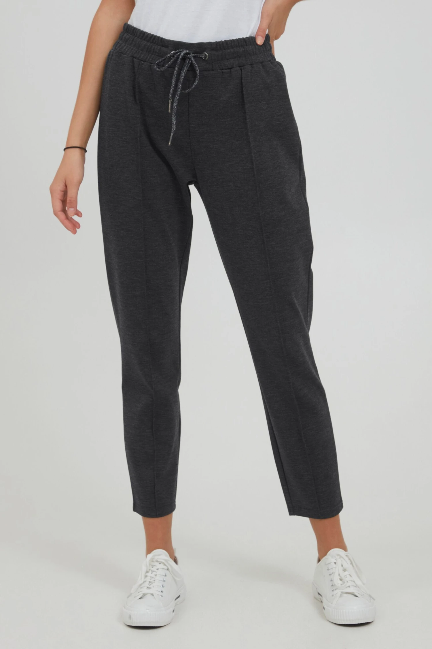 OXMO Stoffhosen Regular Stoffhose Frauen Dunkelgrau 2 OXMO Stoffhosen Regular Stoffhose Frauen Dunkelgrau – Bild 2