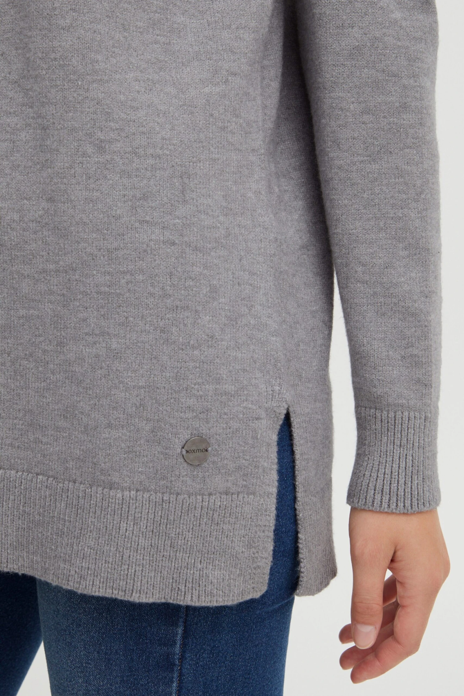 OXMO Pullover Strickpullover Ratina Frauen Graumeliert 6 OXMO Pullover Strickpullover Ratina Frauen Graumeliert – Bild 6