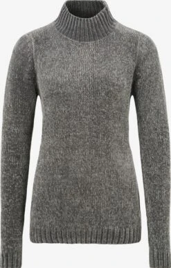 OXMO Feinstrickpullover Pullover Estella Frauen Grau