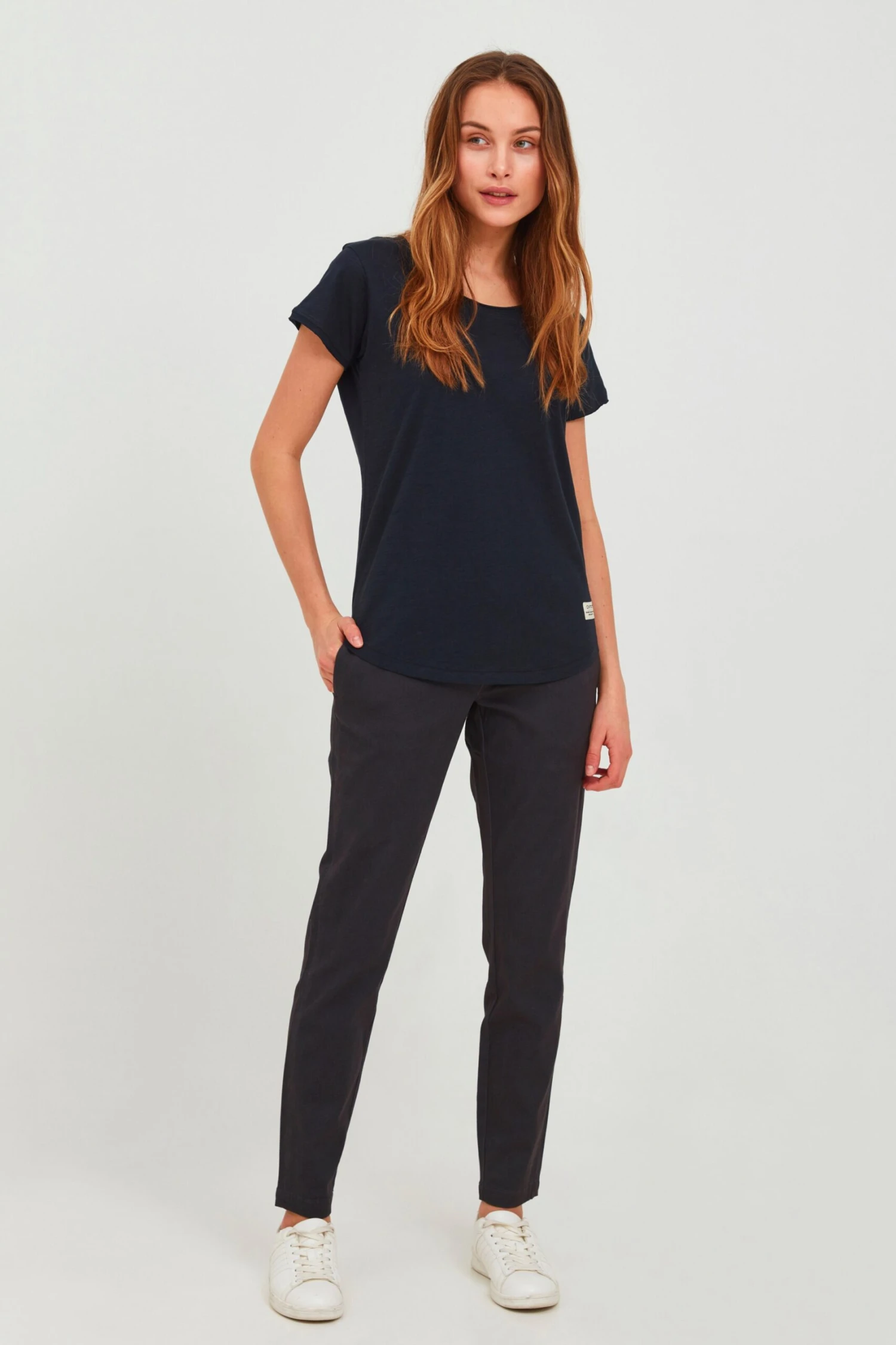 OXMO Chinos Regular Chinohose Pilar Frauen Dunkelgrau 3 OXMO Chinos Regular Chinohose Pilar Frauen Dunkelgrau – Bild 3