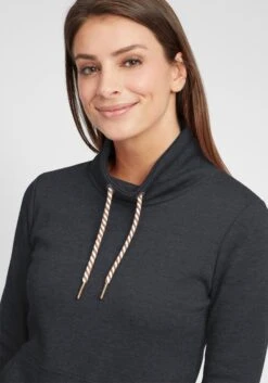 OXMO Feinstrickpullover Hoodie Vimpa Frauen Grau / Basaltgrau / Dunkelgrau -OXMO Verkaufs-Shop bf6eaf0dcb5763bdf7b9a9b26df9b3b7