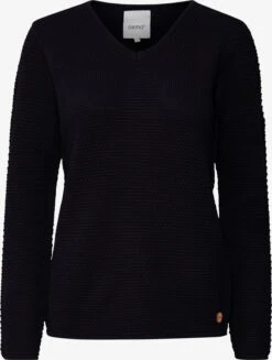 OXMO Pullover Strickpullover HANNA Frauen Schwarz