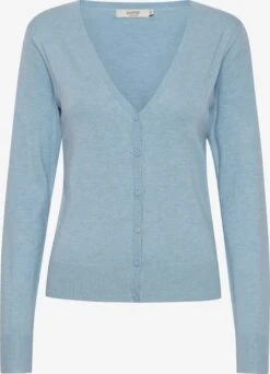 OXMO Strickjacken Strickjacke Oxhelene Frauen Pastellblau