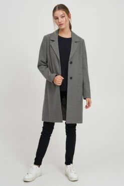 OXMO Übergangsjacken Wollmantel Neta Frauen Graumeliert -OXMO Verkaufs-Shop c2a00992e7ef2c09a7e26a4f1822b7d9