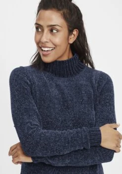 OXMO Feinstrickpullover Pullover Estella Frauen Blau -OXMO Verkaufs-Shop c2e92afa980186a26c9902b838b1dd36