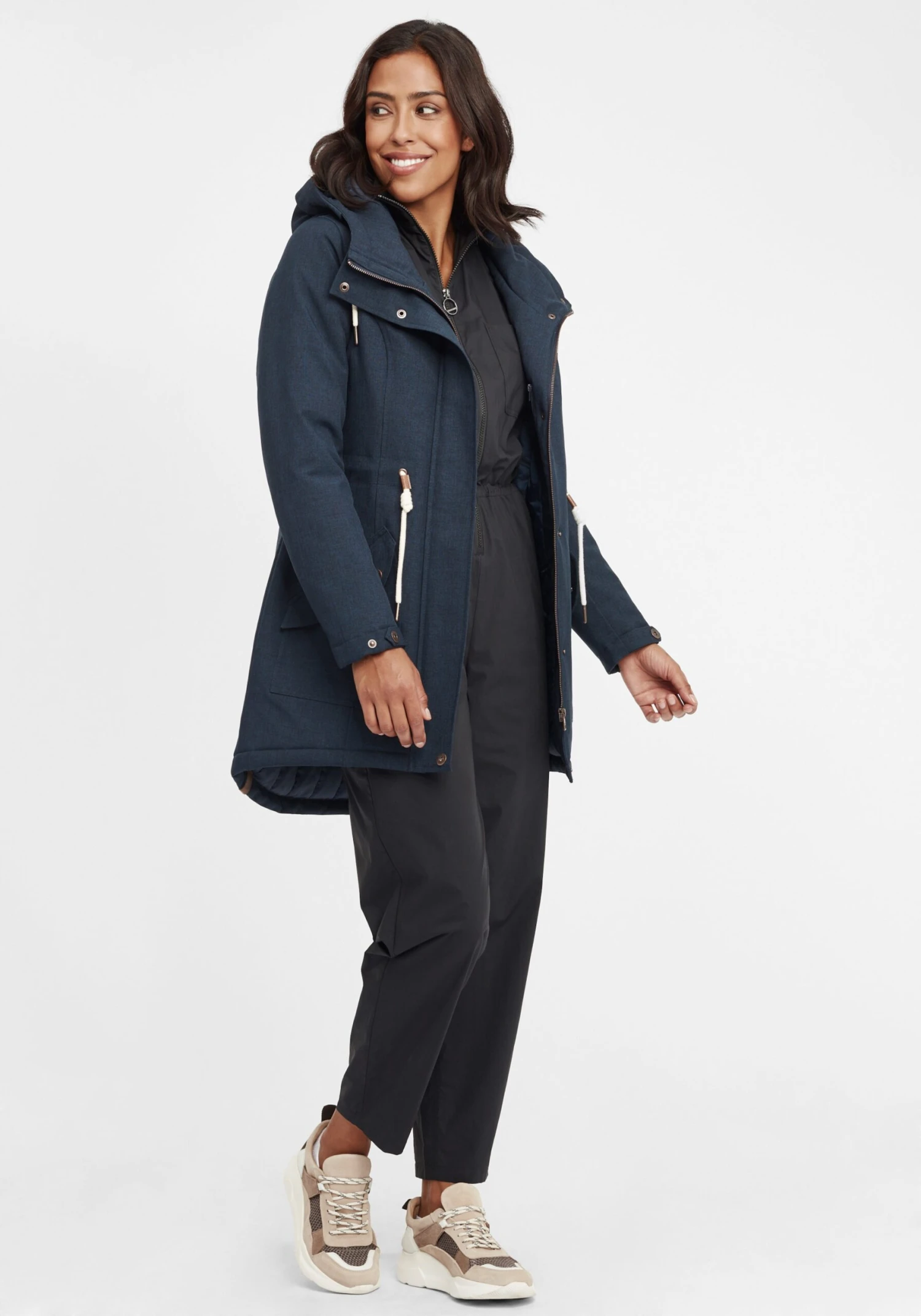 OXMO Jacken Parka Melly Frauen Blau / Marine / Navy / Dunkelblau 3 OXMO Jacken Parka Melly Frauen Blau / Marine / Navy / Dunkelblau – Bild 3