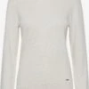 OXMO Pullover Rollkragenpullover "WINA" Frauen Weiß