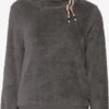 OXMO Pullover Fleecepullover ANNIKI Frauen Grau