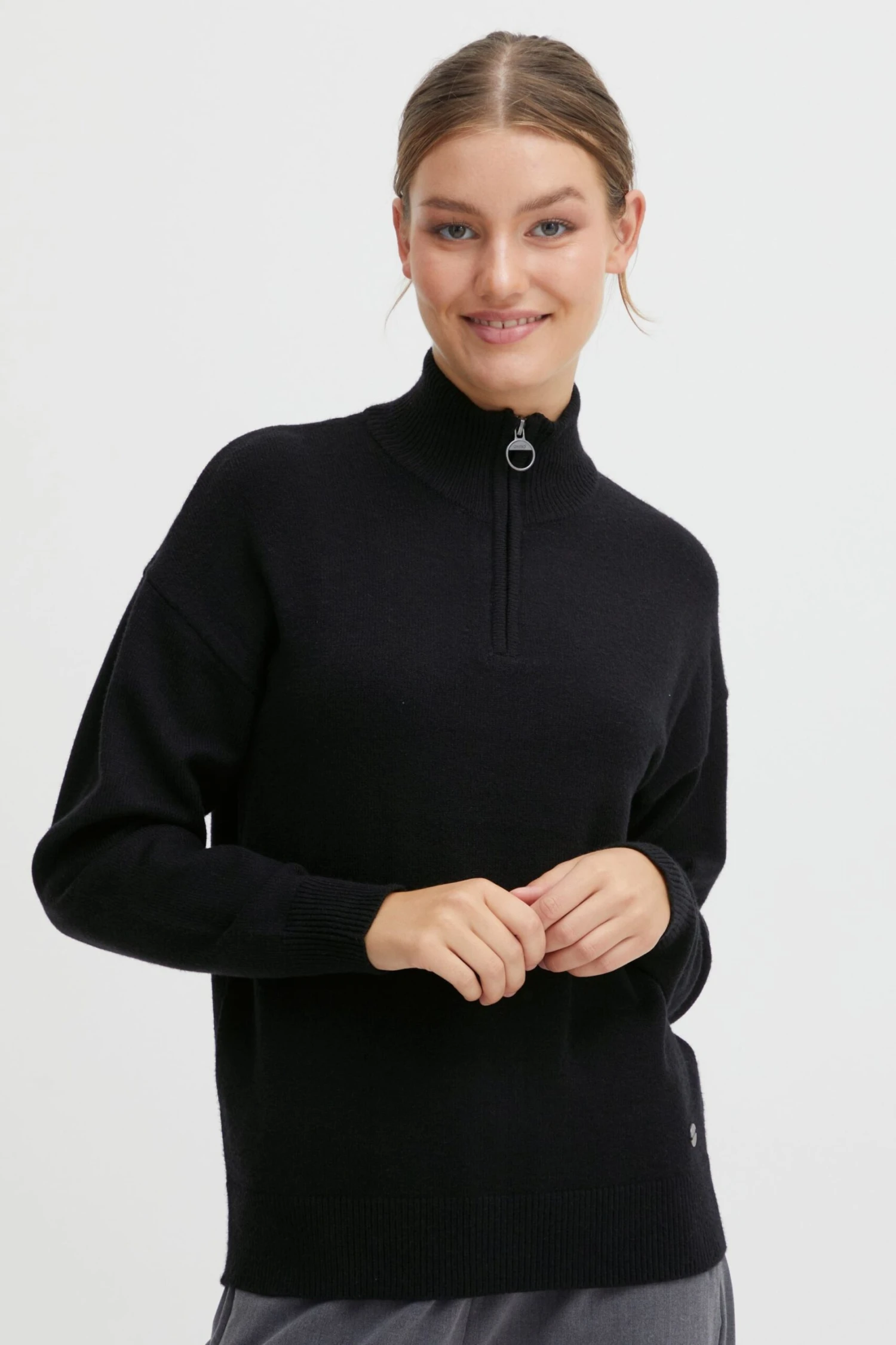 OXMO Rollkragenpullover Pullover Rita Frauen Schwarz 2 OXMO Rollkragenpullover Pullover Rita Frauen Schwarz – Bild 2