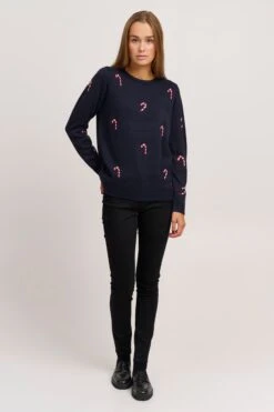 OXMO Pullover Strickpullover Christel Frauen Blau -OXMO Verkaufs-Shop c53344a88cd4cb6284b1a0668de1c151