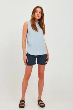 OXMO Hosen Regular Shorts KATHYKathy Frauen Blau / Dunkelblau -OXMO Verkaufs-Shop c55e00334e671d775f12667ea79a3bb3