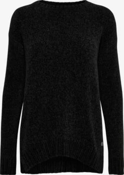 OXMO Feinstrickpullover Pullover Elvina Frauen Schwarz